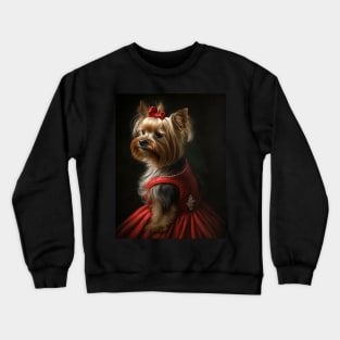 Royal Portrait of a Yorkshire Terrier Crewneck Sweatshirt